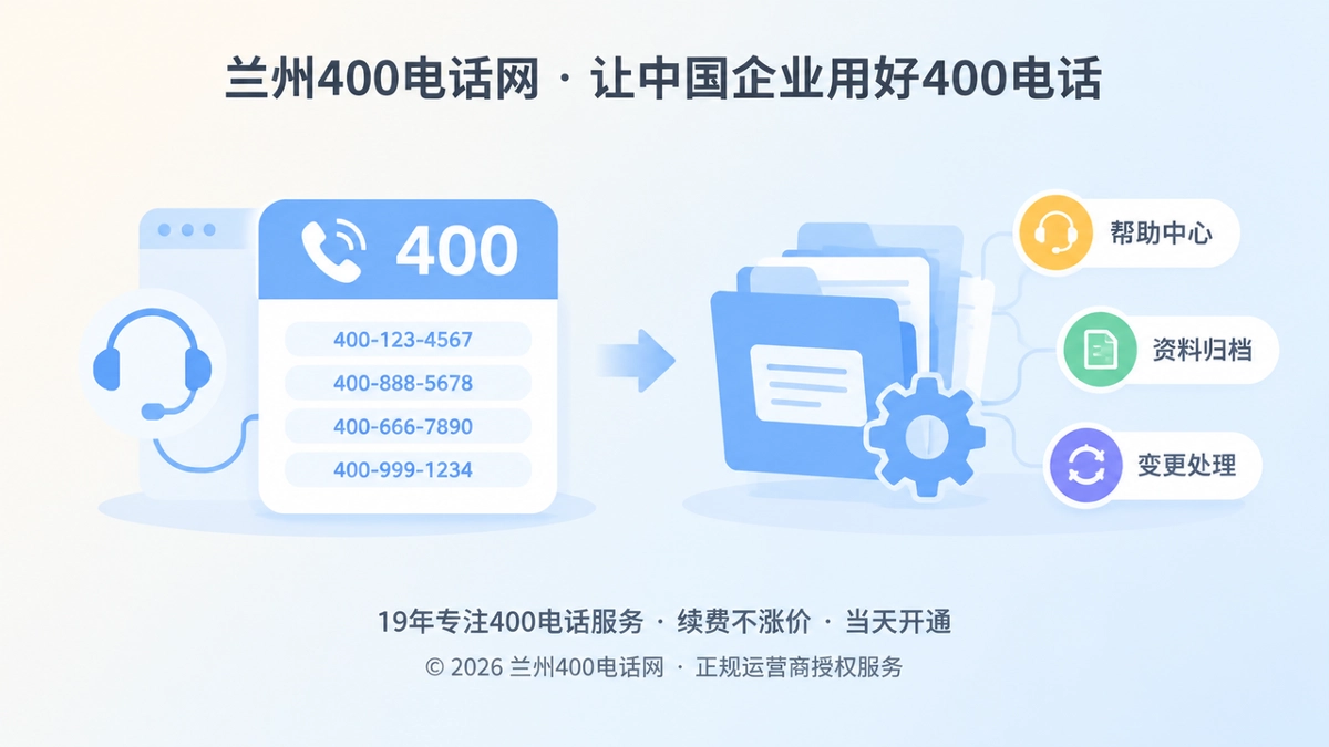400电话帮助中心与资料归档扁平化插画